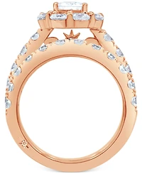Certified Diamond Emerald Halo Bridal Set (4 ct. t.w.) 18k White, Yellow or Rose Gold