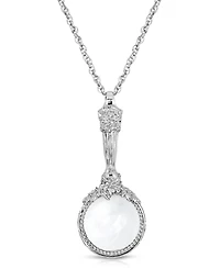 2028 Silver-tone Magnifying Glass Pendant 30" Necklace