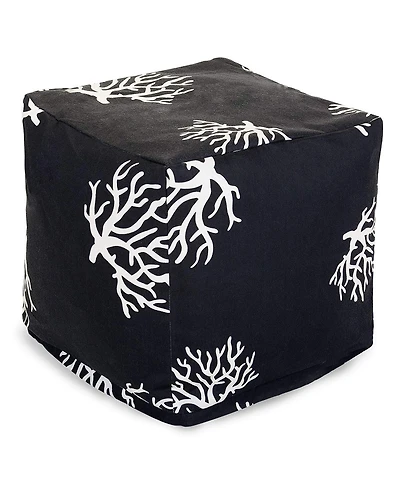 Majestic Home Goods Coral Ottoman Pouf Cube 17" x