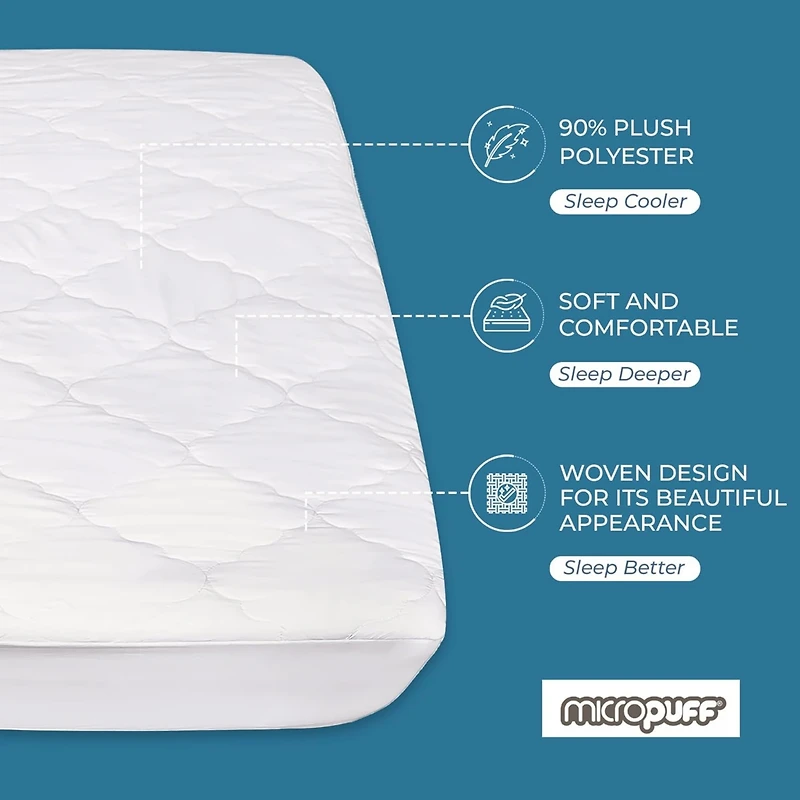 Micropuff Soft and Comfortable Mattress Pad - 100 Gsm - Odorless Filing