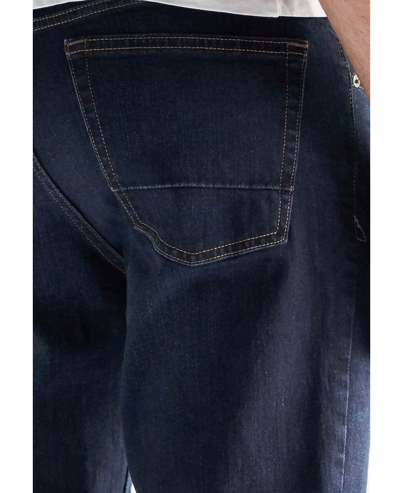 Devil-Dog Dungarees Men's Slim Straight Fit Performance Stretch Denim Jeans, Lincoln Wash