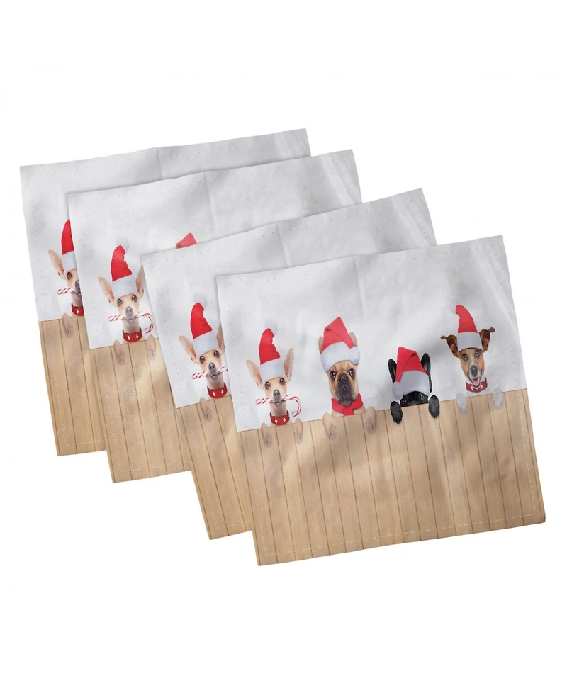 Ambesonne Christmas Set of 4 Napkins