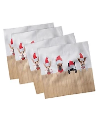 Ambesonne Christmas Set of 4 Napkins