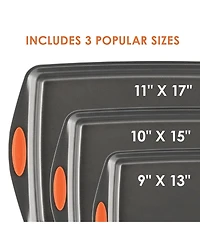 Rachael Ray Yum-o! Oven Lovin' 3-Piece Nonstick Cookie Pan Set