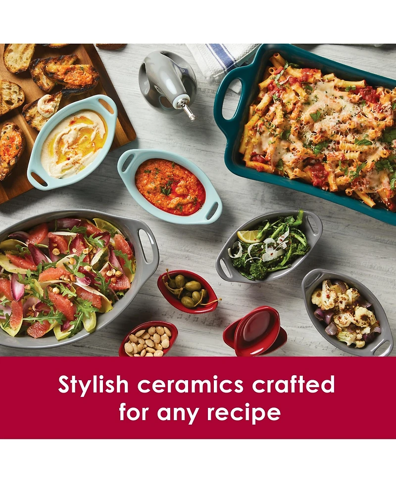 Rachael Ray Ceramics 2-Pc. Oval Au Gratin Set