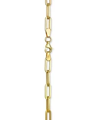 Italian Gold Medium Paperclip Link Chain Necklaces In 14k Gold
