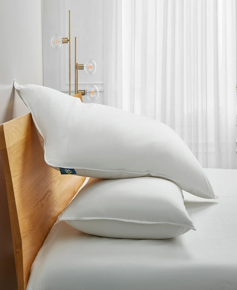 Serta White Goose Feather & Down Fiber Back Sleeper 2-Pack Pillow