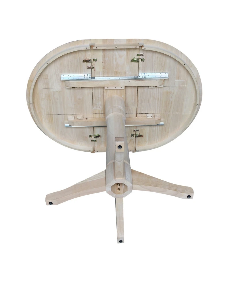 International Concepts 36" Round Top Pedestal Table with 12" Leaf