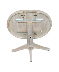 International Concepts 36" Round Top Pedestal Table with 12" Leaf