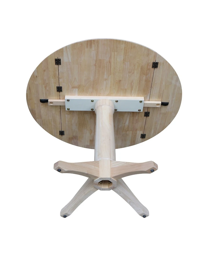 International Concepts 42" Round Dual Drop Leaf Pedestal Table