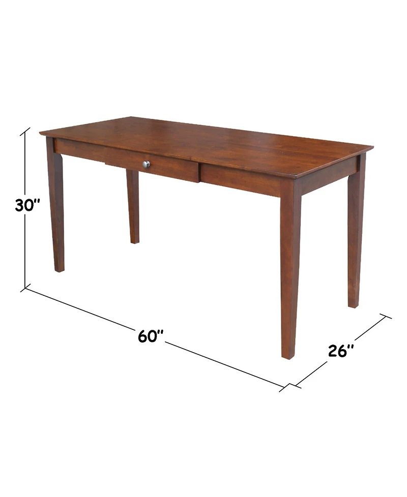 International Concepts Writing Desk with Drawer