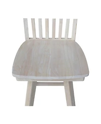 International Concepts Mission Counter Height Stool with Swivel and Auto Return