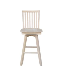 International Concepts Mission Bar Height Stool with Swivel and Auto Return