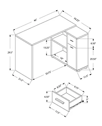 Monarch Specialties Computer Desk - 46" L with A Storage Cabinet