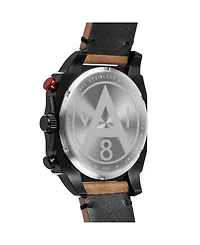 Avi-8 Men's Hawker Hunter Chronograph Retrograde Edition Genuine Leather Strap Watch 45mm