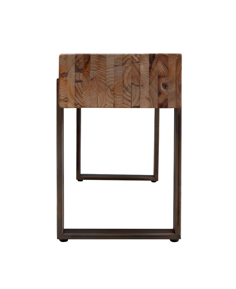 Southern Enterprises Maeve Rustic Industrial Bench
