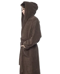 Arus Men's Thick Full Ankle Length Hooded Turkish Cotton Bathrobe
