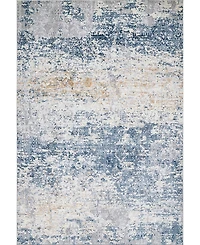 nuLoom Terra Wilde Tribal Distressed Blue 5' x 8' Area Rug