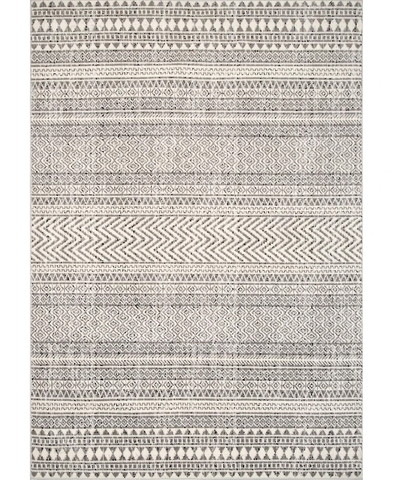 nuLoom Creek Striped Antonella Gray 5' x 8' Area Rug