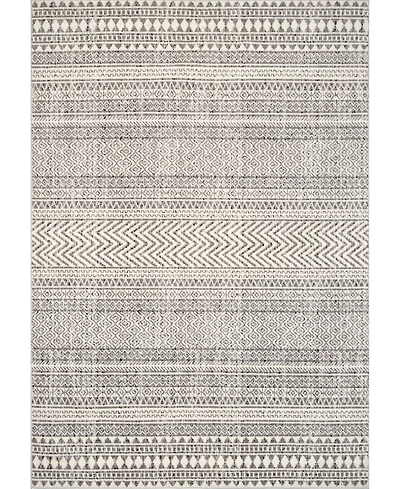 nuLoom Creek Striped Antonella Gray 5' x 8' Area Rug