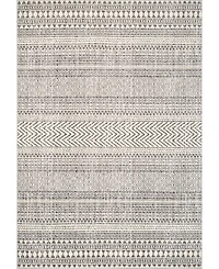 nuLoom Creek Striped Antonella Gray 5' x 8' Area Rug