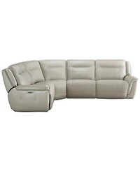 Lenardo 5-Pc. Leather Sectional with Power Motion Recliners