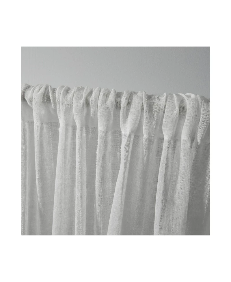 Exclusive Home Itaji Sheer Rod Pocket Top Curtain Panel Pair, 54" x 84"