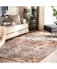 nuLoom Mystic Ehtel Medallion Fringe 5' x 7'9" Area Rug