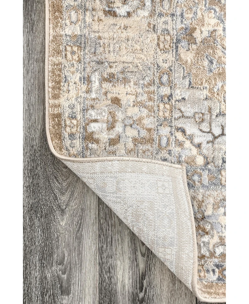 nuLoom Cyme Thea Medallion Beige 5' x 8' Area Rug