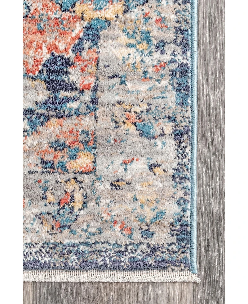 nuLoom Delicate Celeste Persian Vintage-Inspired Multi 5'3" x 7'3" Area Rug
