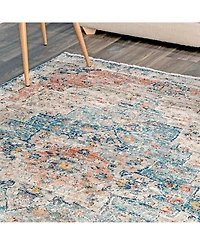 nuLoom Delicate Celeste Persian Vintage-Inspired Multi 8' x 10' Area Rug