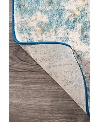 nuLoom Bodrum Vintage-Inspired Abstract Waterfall Blue 5' x 7'5" Area Rug