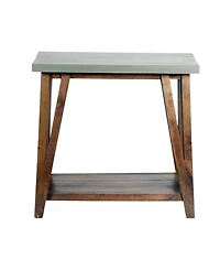 Alaterre Furniture Brookside Cement-Top Wood Console and Media Table