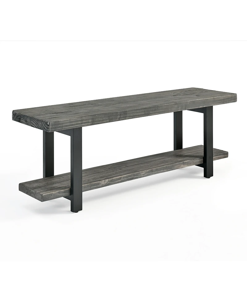 Alaterre Furniture Pomona Metal and Wood Bench