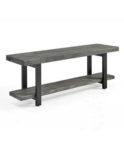 Alaterre Furniture Pomona Metal and Wood Bench