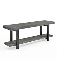 Alaterre Furniture Pomona Metal and Wood Bench