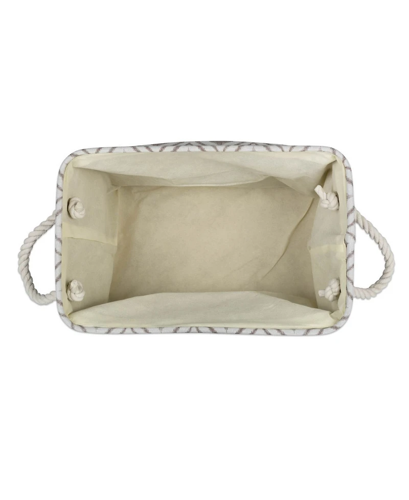 Design Imports Polyester Bin Ikat Stone Rectangle Large