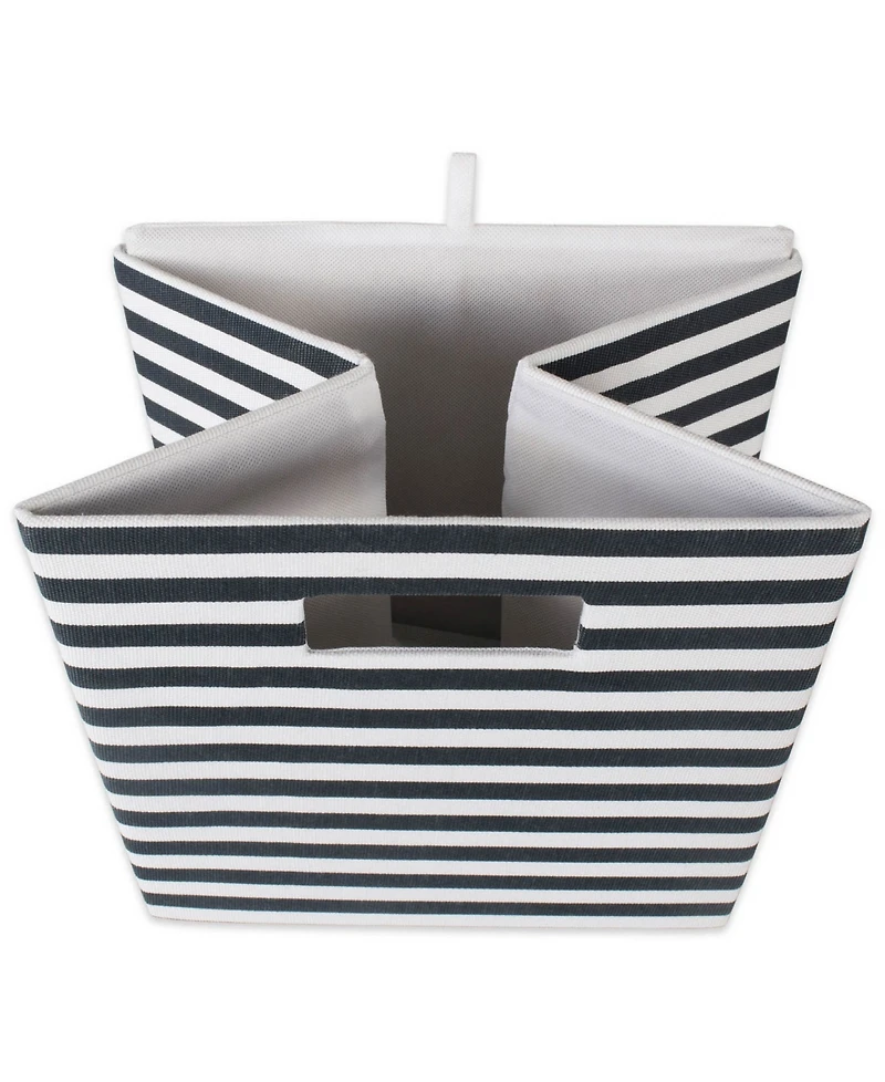Design Imports Polyester Cube Pinstripe Square