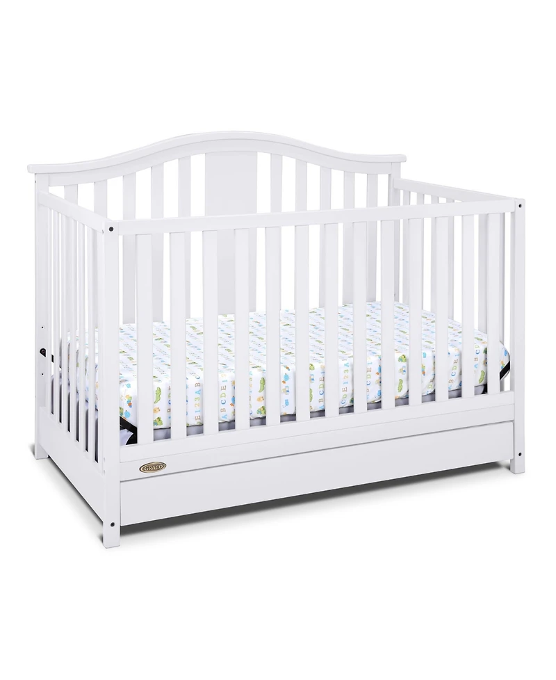 Graco Solano 4-in-1 Convertible Crib with Drawer - White