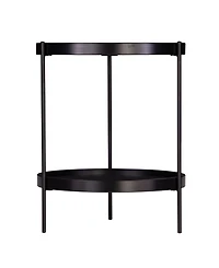Southern Enterprises Kanabi Round Farmhouse Style End Table