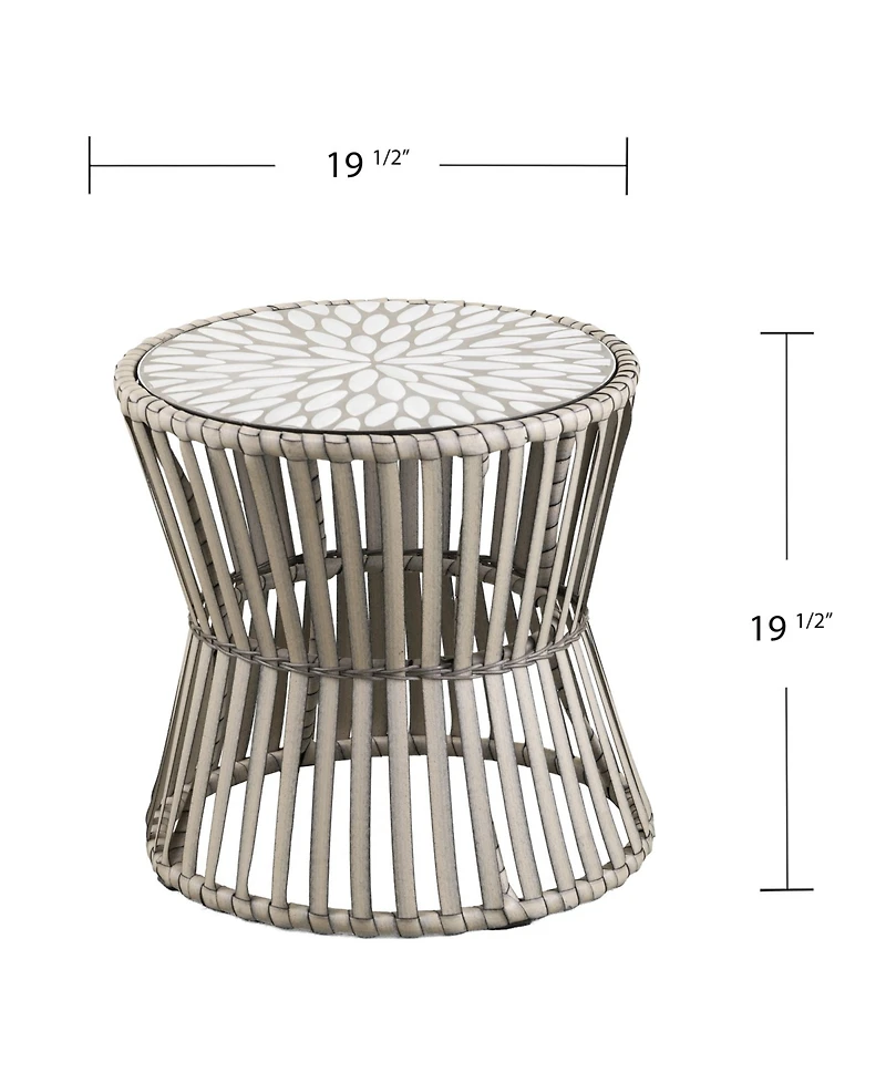 Southern Enterprises Anisa Round Outdoor Side Table