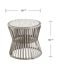 Southern Enterprises Anisa Round Outdoor Side Table
