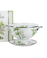 Golden Rabbit Herbs Enamelware 2-Piece Giftboxed Colander