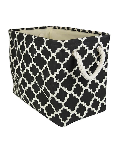 Design Imports Polyester Bin Lattice Rectangle Large
