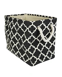 Design Imports Polyester Bin Lattice Rectangle Large