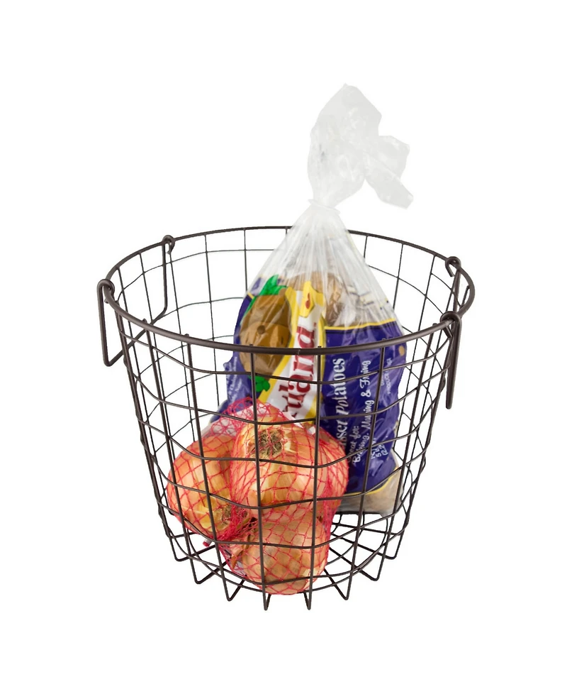 Design Imports Metal Basket Round Small