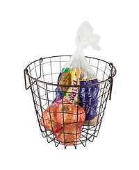 Design Imports Metal Basket Round Small