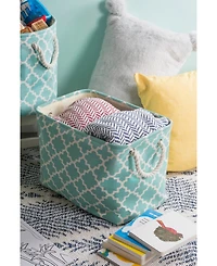 Design Imports Polyester Bin Lattice Rectangle Small