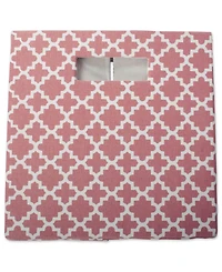 Design Imports Lattice Square Print Polyester Storage Bin