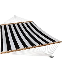 Two-Person Quilted Fabric Hammock with Spreader Bars